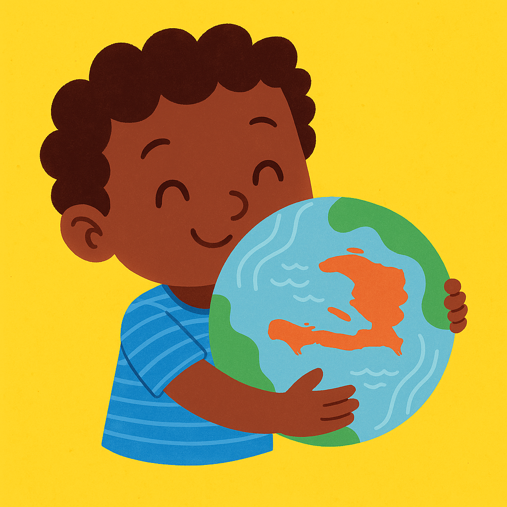 Family learning Haitian Creole together